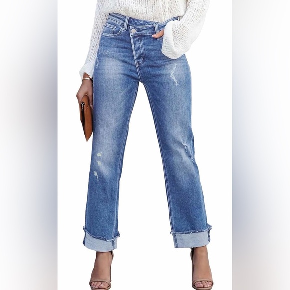None Denim - 🆕Women's Light Distressed Jeans